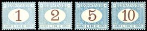 1870/1874 - 1, 2, 5 e 10 lire azzurro e ... 