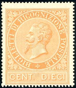 1874 - 10 cent. (1), discreta centratura, ... 