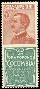 1924 - 30 cent. Columbia (9), nuovo, gomma ... 