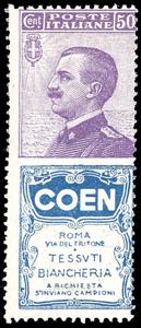 1924 - 50 cent. Coen (10), gomma originale ... 