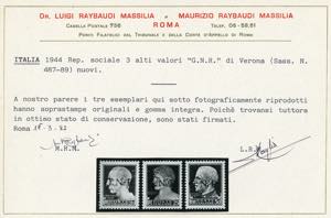 1944 - Soprastampati G.N.R.  ... 