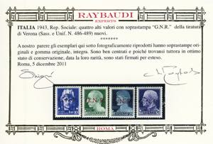 1944 - Soprastampati G.N.R.  ... 