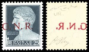 1944 - 25 lire soprastampa G.N.R. ... 