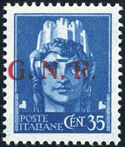 1943 - 35 cent. soprastampa G.N.R. ... 