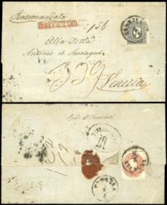 1862 - 3 soldi nero grigio, II tipo, e, al ... 