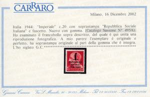 1944 - 20 cent. carminio ... 