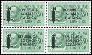 1944 - 1,25 lire soprastampato in nero, ... 