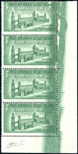 1944 - 1,25 lire (23), striscia verticale di ... 