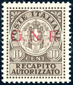 RECAPITO AUTORIZZATO 1944 - 10 cent. ... 