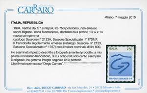 1994 - 750 lire G7, non emesso, ... 