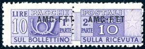 PACCHI POSTALI 1949 - 10 lire, soprastampa ... 