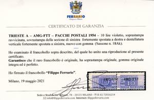 PACCHI POSTALI 1949 - 10 lire ... 