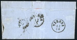 1866 - 5 Kr. rosa e nero, marca ... 