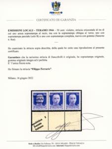 TERAMO 1944 - 50 cent. striscia ... 