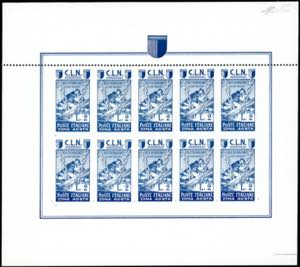 AOSTA 1945 - 2 lire azzurro grigio, ... 