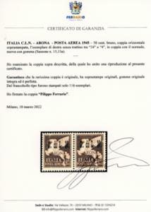 ARONA POSTA AEREA 1945 - 50 cent., ... 