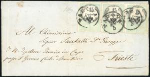 1854 - 15 cent. marca da bollo tipografica ... 