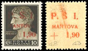 MANTOVA 1945 - 1,90 lire su 10 cent. (1), ... 