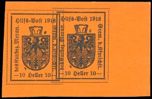 MERANO 1918 - 10 h. arancio, IV tipo, coppia ... 
