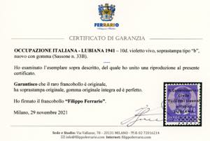 LUBIANA 1941 - 10 d. soprastampa ... 