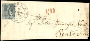 1854 - 6 crazie ardesia su grigio (7), ... 