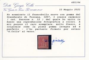 1857 - 1 crazia carmino (12), ... 