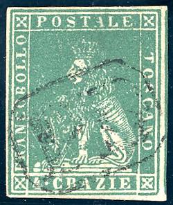 1857 - 4 crazie verde (14), perfetto e ben ... 