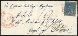 1857 - 6 crazie azzurro chiaro (15), ... 