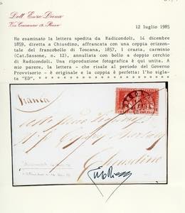 1859 - 1 crazia carminio, II ... 