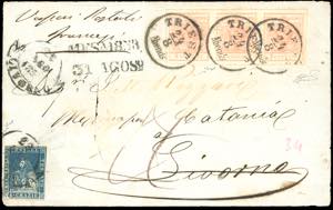 TOSCANA-SICILIA-AUSTRIA 1858 - 3 kr. ... 