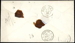 1863 - 10 cent. bistro oliva (1e), ... 