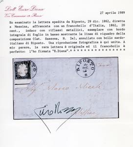 1862 - 20 cent. indaco, non ... 