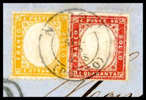 1863 - 80 cent. giallo arancio ... 