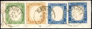 1863 - 15 cent. azzurro tipo ... 