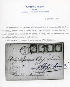 1863 - 15 cent. azzurro tipo ... 