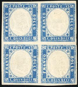 1863 - 15 cent. azzurro chiaro tipo ... 
