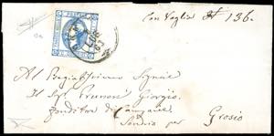 1863 - 15 cent. Litografico, II tipo, ... 