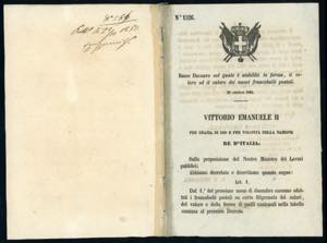 1863 - Foglietto Menabrea ... 