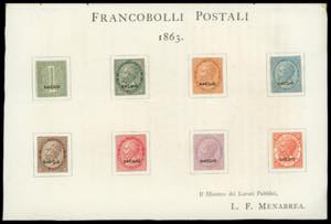 1863 - Foglietto Menabrea contenente 8 ... 