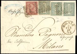 1858 - 1 cent. De La Rue, tre esemplari, uno ... 