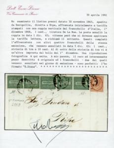 1863 - Listino prezzi inizialmente ... 