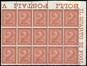 1866 - 2 cent. De La Rue, tiratura di Torino ... 