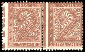 1866 - 2 cent. De La Rue, tiratura di ... 