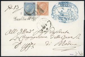 1867 - 10 cent. De La Rue, tiratura di ... 