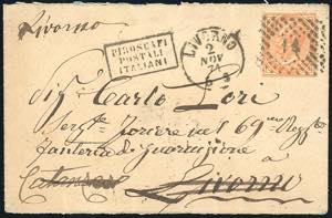 1871 - 10 cent. De La Rue, tiratura di ... 