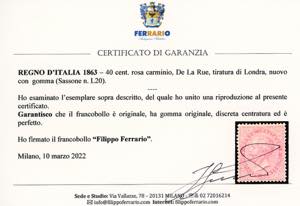 1863 - 40 cent. De La Rue, ... 