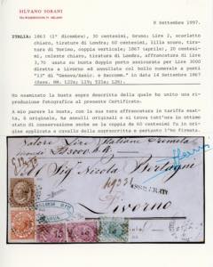 1867 - 2 lire e 30 cent. De La ... 