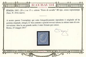 1865 - (20 cent.) su 15 cent. ... 
