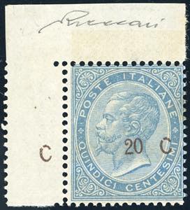 1865 - 20 cent. su 15 cent. Ferro di ... 