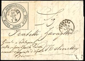 1873 - Lettera da Ferrara 19/7/1873 a ... 